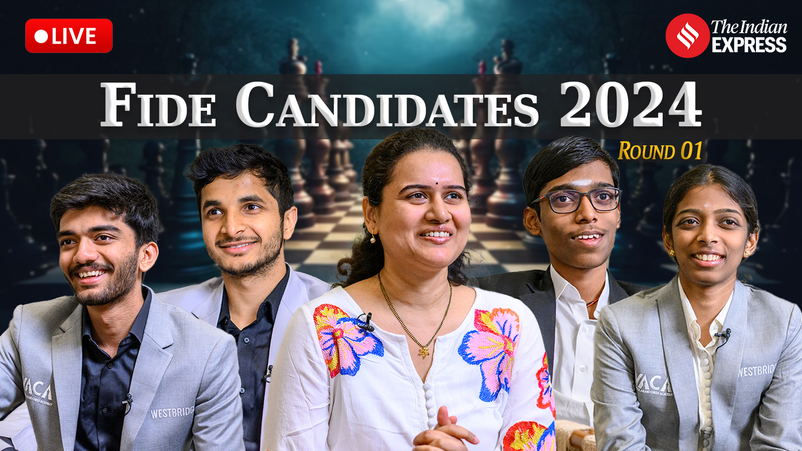 2024 年国际象棋候选人锦标赛实时更新：五名印度选手均以平局结束首轮比赛 | 国际象棋新闻
